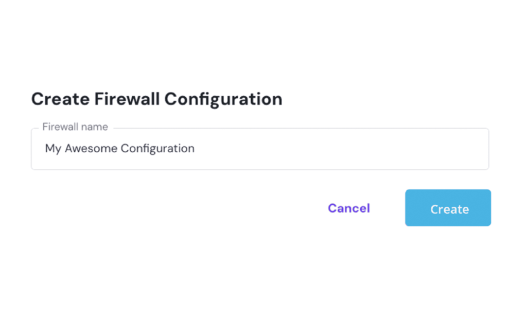 Firewall setup process