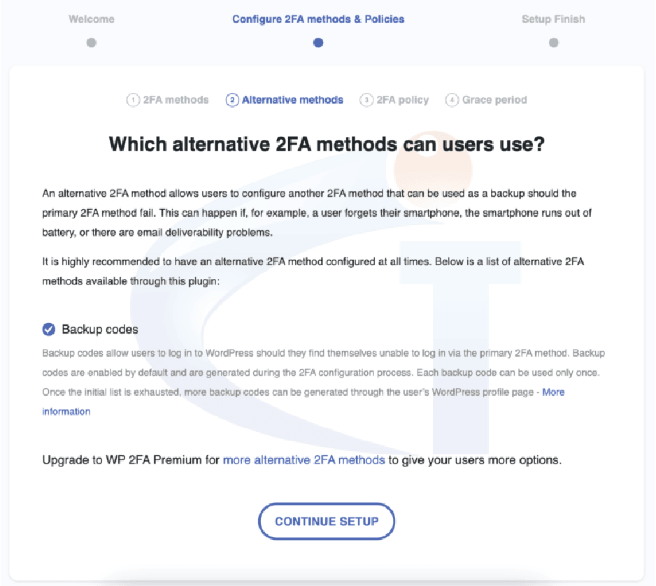 Alternative two-factor authentication methods