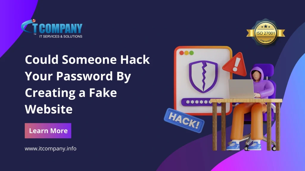 Risks of fake websites for password theft